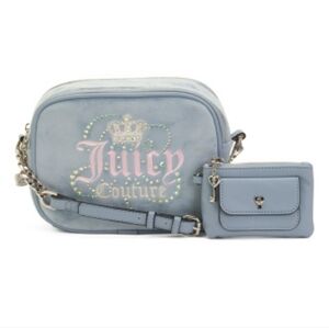 ✨️💙 Juicy Couture Exclusive Dusty Blue Dreamy Juicy Double  Crossbody Bag ✨️💙